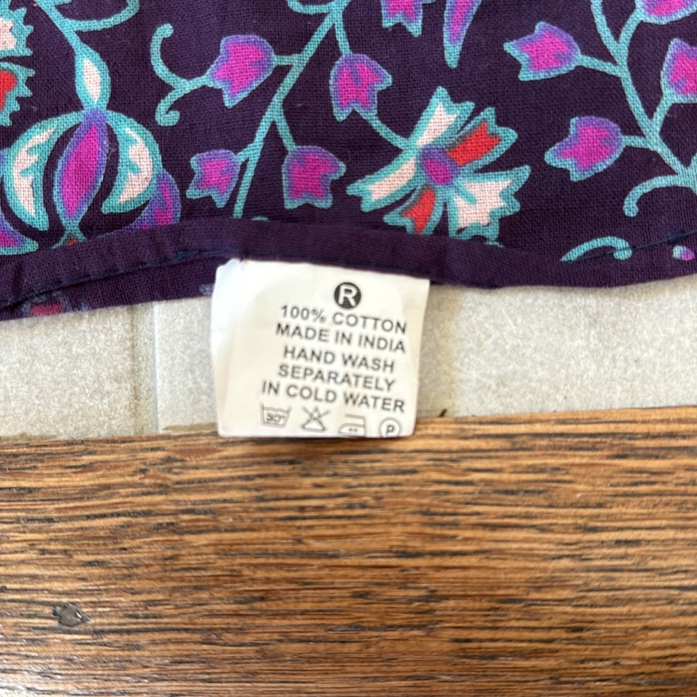 Gently Used Indian Bohemian Mandala Large Purple Printed Wall Decor Tapestry - Picture 5 of 7